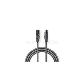 NEDIS COTG15012GY150 DMX adapter kábel, XLR 3 tűs apa | XLR 3 tűs anya | Nikkelezett | 15,0 m | kerek | PVC | Sötétszür COTG15012GY150 small