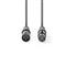 NEDIS COTH15012GY10 DMX adapter kábel, XLR 3 tűs dugó, XLR 3 tűs anya,  Nikkelezett, 1,00 m,  kerek, PVC, Sötétszürke COTH15012GY10 small