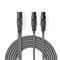 NEDIS COTH15025GY15 félprofi XLR audió kábel, XLR 3p dugó - 2 x XLR 3p aljzat, 1.5m, rugalmas COTH15025GY15 small