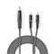 NEDIS COTH22200GY15 félprofi audio kábel, 3,5mm sztero jack dugó - 2 x RCA dugó, 1.5m, rugalmas COTH22200GY15 small