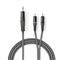 NEDIS COTH22200GY30 félprofi audio kábel, 3,5mm sztero jack dugó - 2 x RCA dugó, 3m, rugalmas COTH22200GY30 small
