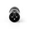 NEDIS COTP15930BK XLR adapter, XLR 3 tűs dugó, RCA nő,  Nikkelezett, Egyenes, Fém, Fekete , 1 db COTP15930BK small