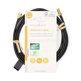 NEDIS CSGL02210BK30 SMA kábel, RP SMA férfi, RP SMA női, Aranyozott, 50 Ohm, Egyetlen árnyékolt, 3,00 m, kerek CSGL02210BK30 small