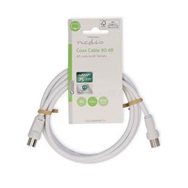 NEDIS CSGL40000WT15 koax kábel, IEC (koaxiális) dugó IEC (koaxiális) hüvely Nikkelezett 90 dB 75 Ohm Dupla árny. 150m CSGL40000WT15 small