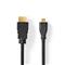 NEDIS CVGB34700BK20 micro HDMI - HDMI kábel, 4K@30Hz, 10,2 Gbps, 2m CVGB34700BK20 small