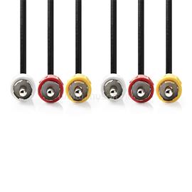 NEDIS CVGL24300BK20 kompozit video kábel 3x RCA dugó - 3 RCA dugó, 2m CVGL24300BK20 small