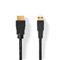 NEDIS CVGL34500BK15 mini HDMI - HDMI kábel, 4K@30Hz, 10,2 Gbps, 1,5m CVGL34500BK15 small