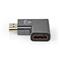 NEDIS CVTB34904GY HDMI átalakító adapter, aranyozott, jobbra hajlított, pipa, alumínium borítás CVTB34904GY small
