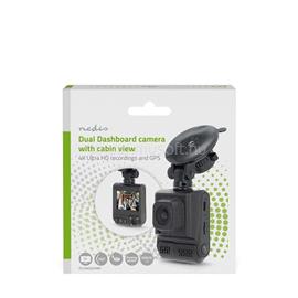 NEDIS DCAM2024BK fedélzeti menetrögzítő kamera (dash cam), 4K@30fps, 12 MPixel, Wi-Fi, LCD, dupla kamera, GPS DCAM2024BK small