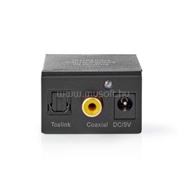 NEDIS ACON2510BK digitális audió konverter, 1 irányú Csatl. bemen.: 1x digitális RCA / 1x TosLink Csatl. kim.:1x (2x RCA ACON2510BK small