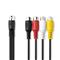 NEDIS DIN audio kábel, DIN 5 tűs dugó | 4x RCA aljzat, 0,20m, CAGL20450BK02 CAGL20450BK02 small