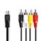 NEDIS DIN audio kábel, DIN 5 tűs dugó | 4x RCA dugó, 0,20m, CAGL20400BK10 CAGL20400BK10 small