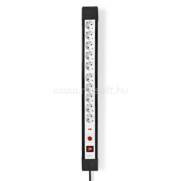 NEDIS ESC103SPF1PRO 10 aljzatos elosztó túlfeszűltségvédelemmel, H05VV-F 3G1.5mm2 , 3680 W, 16A, hossz 3m