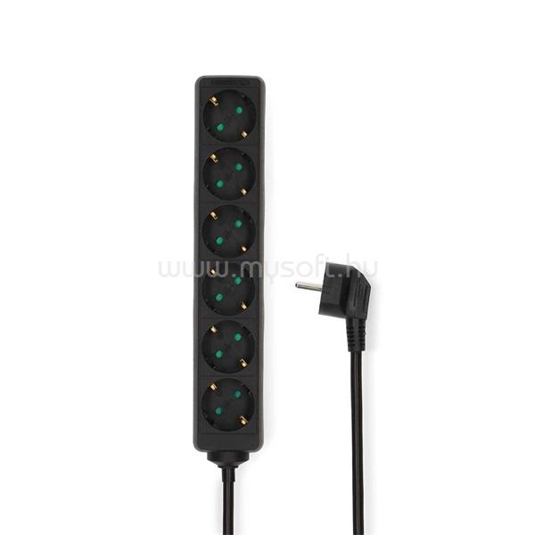 NEDIS ESOC630F1BK 6 aljzatos elosztó, 3 m, 3680 W, 16 A, fekete