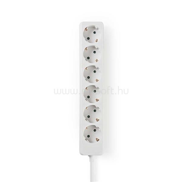 NEDIS ESOC630F1WT 6 aljzatos elosztó, 3 m, 3680 W, 16 A, fehér