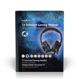 NEDIS GHST410BK USB gamer headset, 7.1 térhatás, LED világítás, 2,1m kábel GHST410BK small