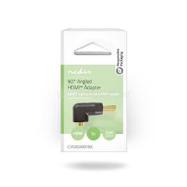 NEDIS HDMI adapter, CVGB34901BK HDMI csatl HDMI kimen. Aranyozott 90°-os szögben ABS Fekete 1 db doboz CVGB34901BK small