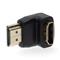 NEDIS HDMI adapter, CVGB34901BK HDMI csatl HDMI kimen. Aranyozott 90°-os szögben ABS Fekete 1 db doboz CVGB34901BK small