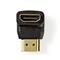 NEDIS HDMI adapter, CVGB34901BK HDMI csatl HDMI kimen. Aranyozott 90°-os szögben ABS Fekete 1 db doboz CVGB34901BK small
