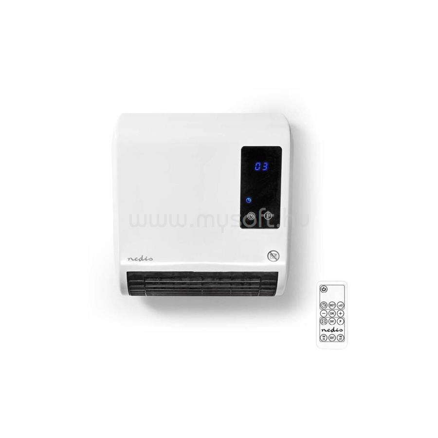 NEDIS HTBA20WT fürdőszobai fűtőtest, teljesítmény: 2000W, 20m2 -es helyiséghez, 6 programos időzítő, ventilátor funkció