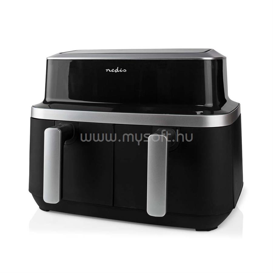 NEDIS KAAF320BK 2x 4,2 literes forrólevegős sütő (fekete)