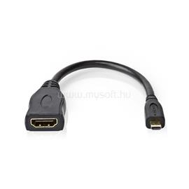 NEDIS kábel CVGP34790BK02 micro HDMI - HDMI adapter, 4K@30Hz, 10.2 Gbps, 0.20 m CVGP34790BK02 small