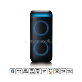 NEDIS Lenco PA-210BK Bluetooth 5.3 bulihangszóró beépített világítással , TWS, 100W erősítővel, 2x mikrofon bemenet PA-210BK small