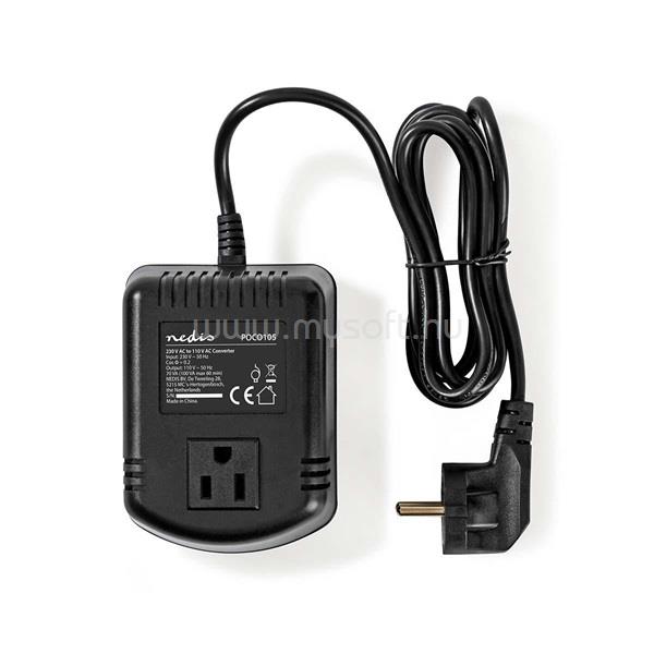 NEDIS POCO105 tápegység, feszültség átalakító, konverter, 230V - 110V, 0,9A, 70 W, USA