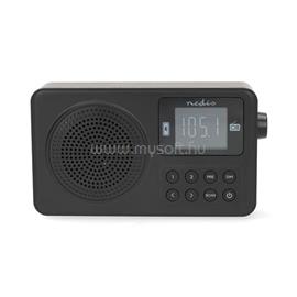 NEDIS RDFM2225BK hordozható FM rádió, digitális hangolás, Bluetooth, Fejhallgató kimenet, Ébresztőóra, akkumulátor RDFM2225BK small
