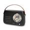 NEDIS RDFM2600BK retró FM rádió, BluetoothR 5.4, AUX bemenet, USB port, 1500 mAh-s lítium-ion akkumulátor RDFM2600BK small
