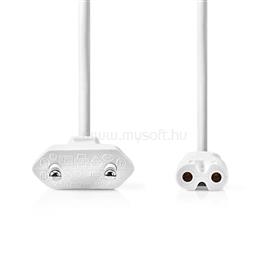 NEDIS táp kábel IEC-320-C7, 2 x 0.75 mm˛, hossz 2m, fehér, CEGL11040WT20 CEGL11040WT20 small