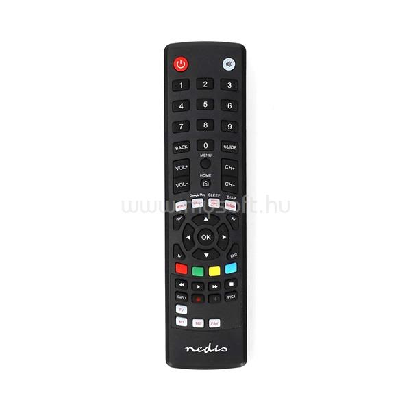 NEDIS TVRC2310BK univerzális TV / műholdvevő távirányító, Amazon Prime, Disney+, Netflix, Google Play, Youtube gomb