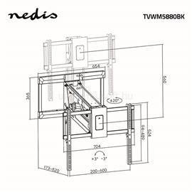 NEDIS TVWM5880BK LCD TV / monitor motoros fali tartó konzol, 32-75