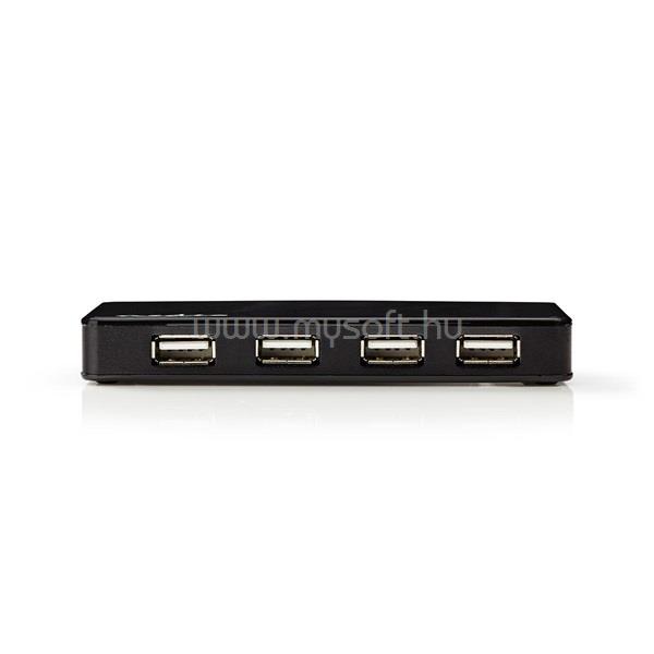 NEDIS UHUBU2730BK aktív 7 portos USB HUB, USB 2.0, 5V táp