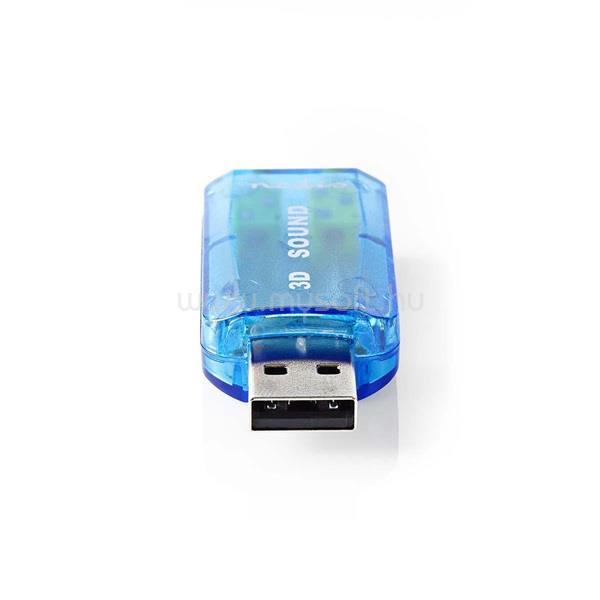 NEDIS USCR10051BU USB hangkártya, 3,5mm mikrofon és fejhallgató csatlakozás