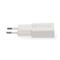 NEDIS WCHA30WT gyorstöltő USB-A / USB-C töltő, GaN, PD3.0, QC, Gyorstöltési funkció 1,5 / 2,0 / 2,5 / 3,0 A, 30W, fehér WCHA30WT small