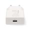 NEDIS WCHAC20WT fali USB töltő, 20 W, GaN, PD3.0, 1,67 / 2,22 / 3,0 A, USB-C, automatikus feszültségválasztás WCHAC20WT small
