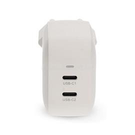 NEDIS WGCHA45WWT töltő 45 W | GaN | PD3.0, Gyorstöltési funkció, 2,25 / 3,0 A, 2x USB-C, Automatikus feszültségválasztás WGCHA45WWT small