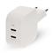 NEDIS WGCHA45WWT töltő 45 W | GaN | PD3.0, Gyorstöltési funkció, 2,25 / 3,0 A, 2x USB-C, Automatikus feszültségválasztás WGCHA45WWT small