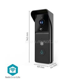 NEDIS WIFICDP21BK WIFI videó kapucsengő (kapu telefon), 3MP Full HD 1296p, felhőtárhely / microSD foglalat, akkumulátor WIFICDP21BK small