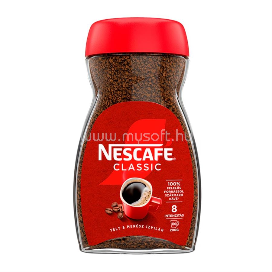 NESCAFE Kávé instant, 200g, üveges Classic