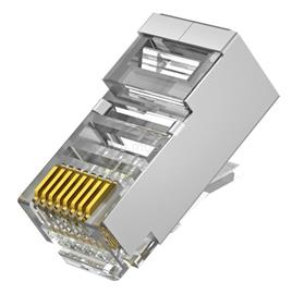 NESTRON Árnyékolt RJ45 csatlakozó; Cat6; fali és patch kábelekhez; 10 db/csomag NPN-RJ45-1C6SF-PC10 small