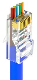 NESTRON UTP RJ45 csatlakozó; Cat6; átfűzhető; fali és patch kábelekhez; 100 db/csomag NPN-RJ45-1C6PTU-PC100 small
