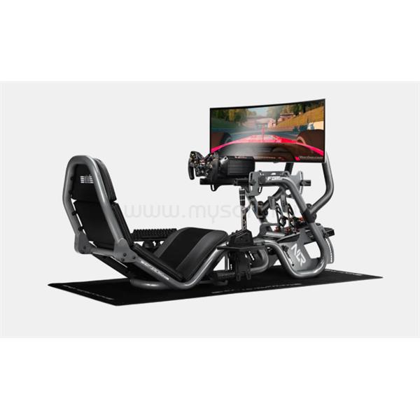 NEXT LEVEL RACING Szimulátor cockpit - F-GT Pro Formula és GT Racing cockpit Grey Edition (Formula ülés; tartó konzolok)