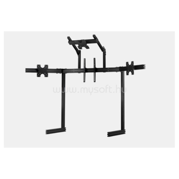 NEXT LEVEL RACING Szimulátor kijelző állvány - Freestanding Complete Quad Monitor Stand - Black Edition