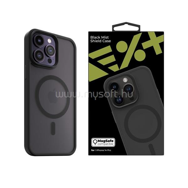 NEXTONE IPH-14PRO-MAGSF-MISTCASE-BLK iPhone 14 Pro fekete szilikon MagSafe hátlap