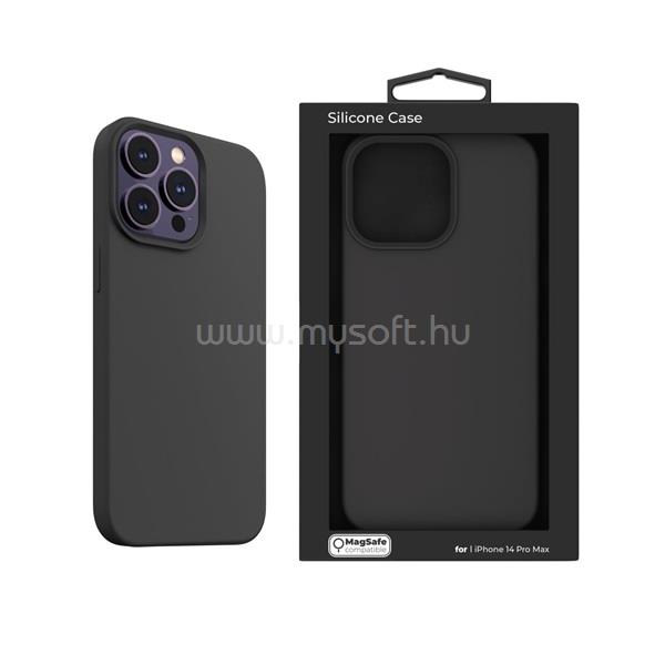 NEXTONE IPH-14PROMAX-MAGCASE-BLACK iPhone 14 Pro Max fekete szilikon MagSafe hátlap
