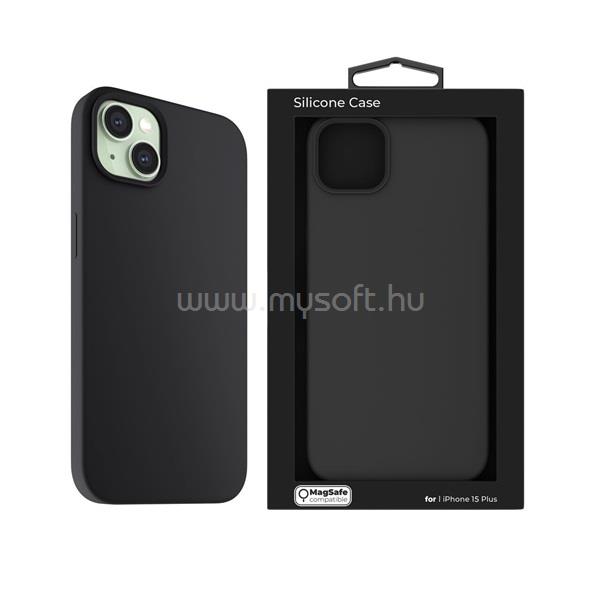 NEXTONE IPH-15PLUS-MAGCASE-BLACK iPhone 15 Plus fekete szilikon MagSafe hátlap