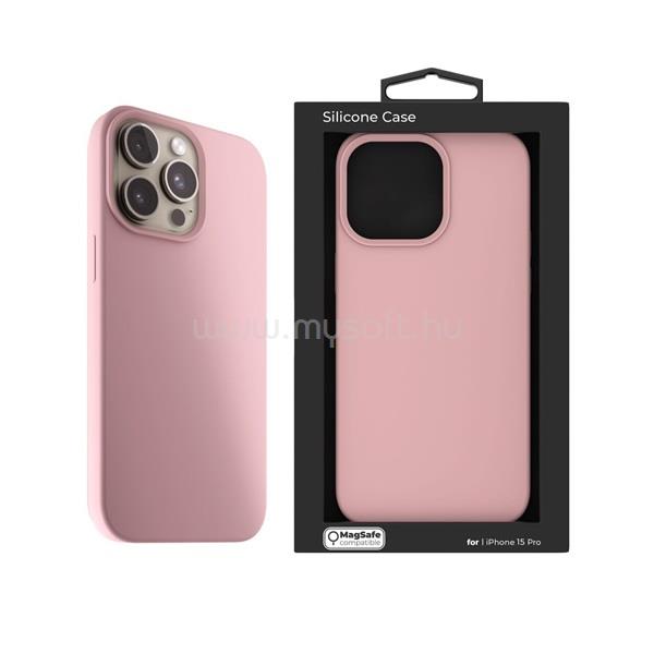 NEXTONE IPH-15PRO-MAGSAFE-PINK iPhone 15 Pro rózsaszín szilikon MagSafe hátlap