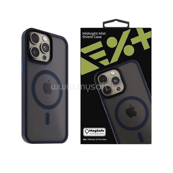 NEXTONE IPH-15PROMAX-MAGSF-MISTCASE-MN iPhone 15 Pro Max éjfekete szilikon MagSafe hátlap